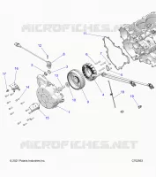 ENGINE, STATOR AND FLYWHEEL