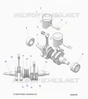 ENGINE, PISTON AND CRANKSHAFT