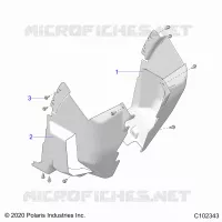 BODY, FRONT MUD GUARDS