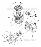CRANKCASE AND CYLINDER STARLITE GT / 0933127 (4923232323028A)