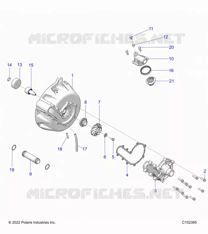 ENGINE, COOLING SYSTEM AND WATER PUMP