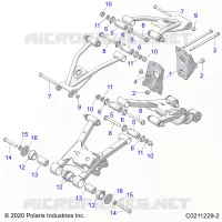 REAR SUSPENSION CONTROL ARM, MOUNTING
