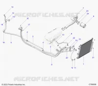 AIR CONDITIONING CONDENSER AND HOSE ROUTINGS