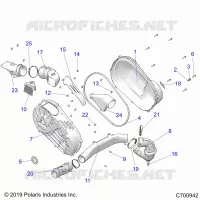 DRIVE TRAIN, CLUTCH COVER AND DUCTING