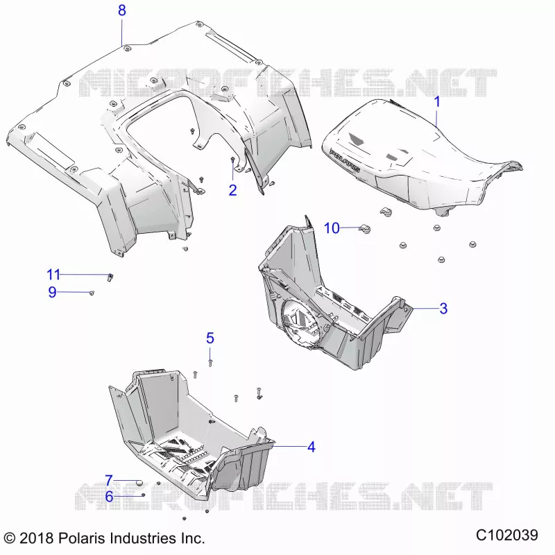 REAR CAB, SEAT AND FOOTWELLS