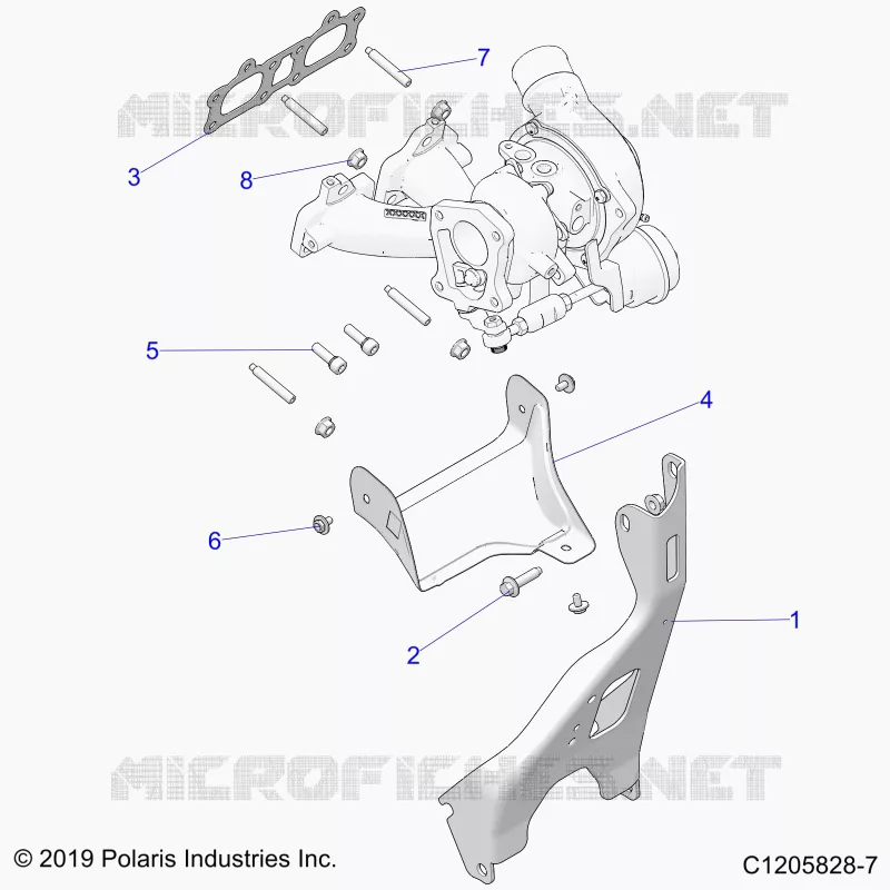 ENGINE, TURBO CHARGER MOUNTING