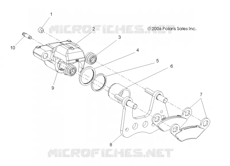 BRAKES, BRAKE FRONT BRAKE CALIPER (BUILT 11/10/09 AND BEFORE)