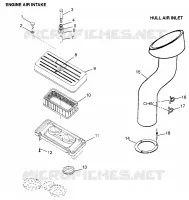 AIR INTAKE/HULL AIR INLET (INTL. SL 700/INTL. DELUXE) INTL. SL 700 I (4940874087B010)