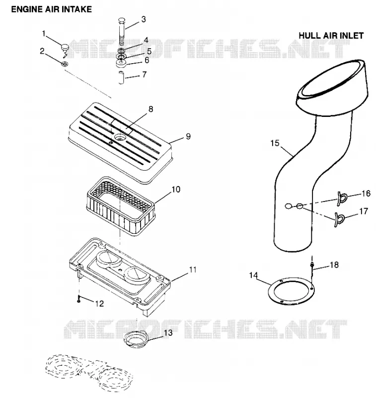 AIR INTAKE/HULL AIR INLET (INTL. SL 700/INTL. DELUXE) INTL. SL 700 I (4940874087B010)