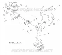 BRAKES, PEDAL AND MASTER CYLINDER MOUNTING