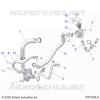 ENGINE, WATERPUMP AND BYPASS