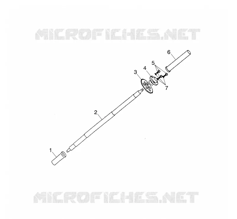 REAR WHEEL AXLE