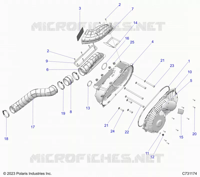 DRIVE TRAIN, CLUTCH COVER AND DUCTING