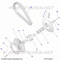 DRIVE TRAIN, SECONDARY CLUTCH/BELT