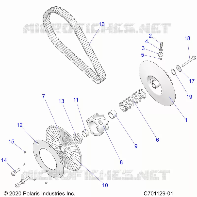 DRIVE TRAIN, SECONDARY CLUTCH/BELT