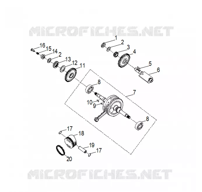 ENGINE, CRANKSHAFT AND PISTON