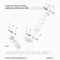 SUSPENSION, SHOCK MOUNTING, REAR SUSP.
