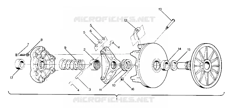 DRIVE CLUTCH 500 AND 500 CLASSIC UPDATED 2/90 (4916791679012A)
