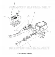 FRONT BRAKE BRAKE LEVER AND MASTER CYLINDER