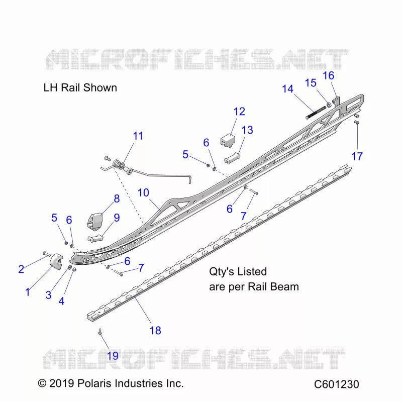 SUSPENSION, RAIL BEAMS, LH/RH
