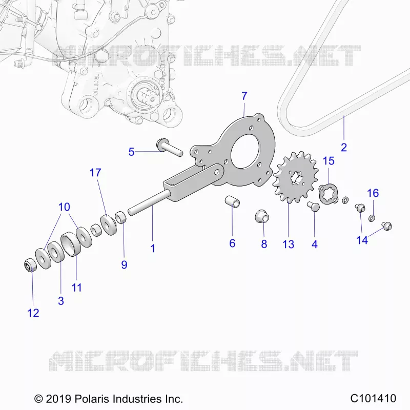 DRIVE TRAIN, CHAIN TENSIONER AND SPROCKET