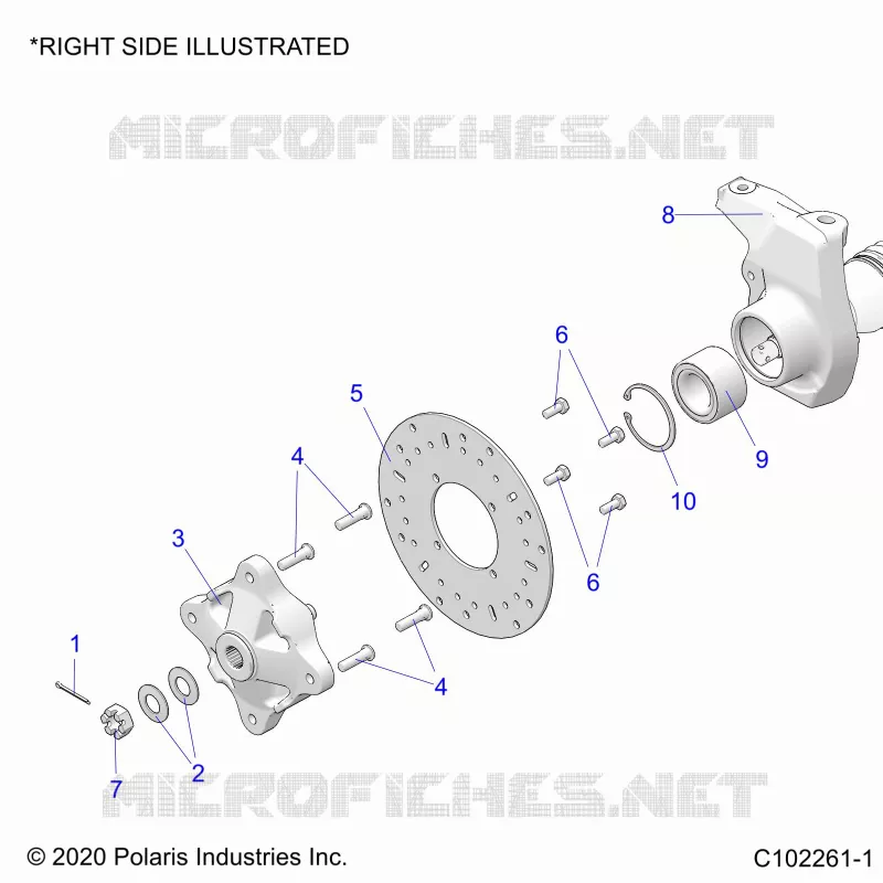 FRONT SUSPENSION HUB, CARRIER, AND BRAKE DISC