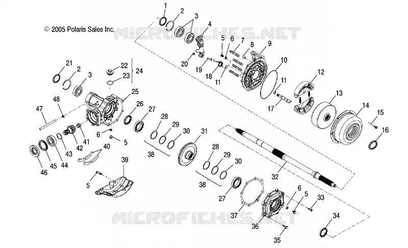 REAR WHEEL AXLE