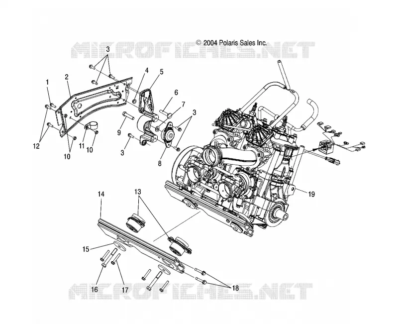 ENGINE MOUNTING RH AND FRONT