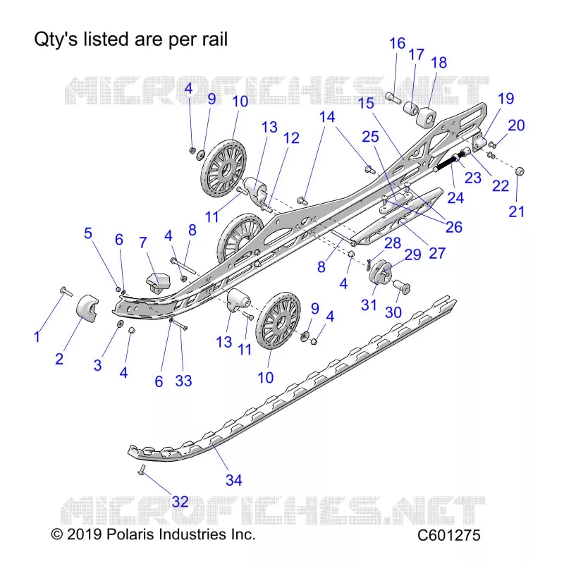 SUSPENSION, RAIL, LH/RH