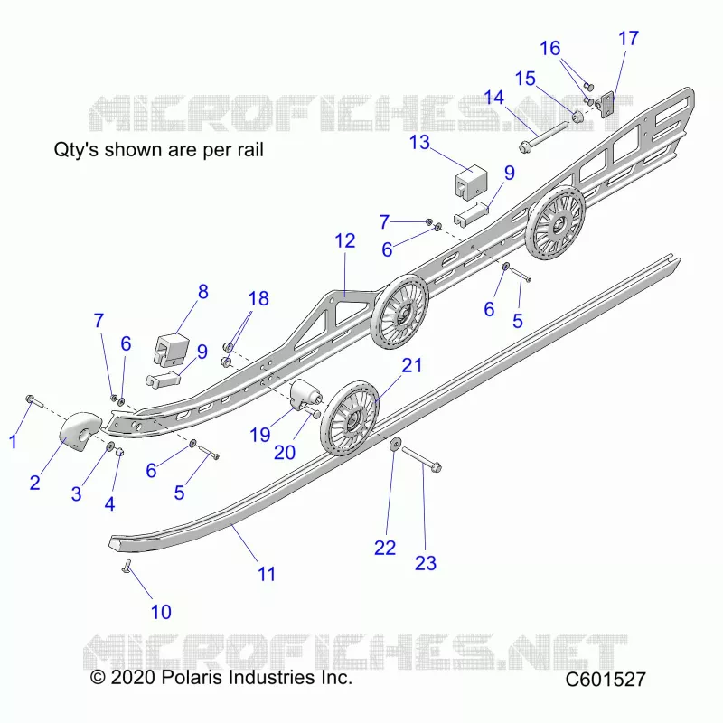 SUSPENSION, RAIL, LH/RH