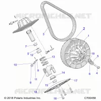DRIVE TRAIN, SECONDARY CLUTCH