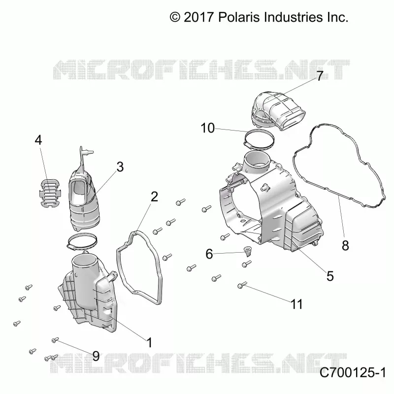 ENGINE, ALTERNATOR  COVER HVAC