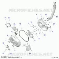 DRIVE TRAIN, CLUTCH COVER AND DUCTING