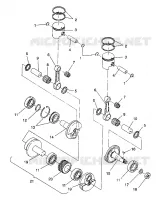 PISTON   CRANKSHAFT WIDETRAK / 0932064 (4922982298033A)