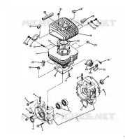 CRANKCASE AND CYLINDER  250 2X4