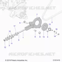 DRIVE TRAIN, CHAIN TENSIONER AND SPROCKET