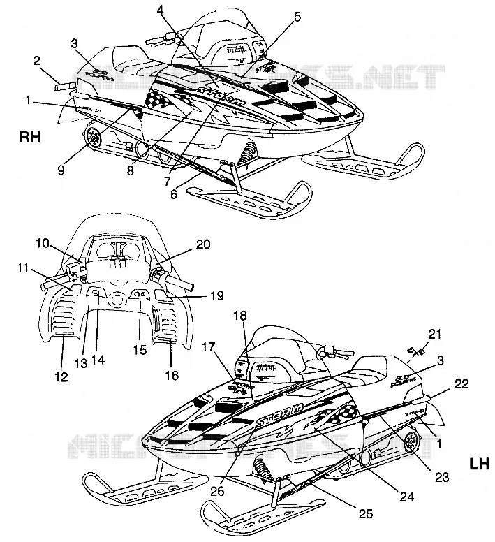 DECALS STORM 0975782, STORM S.E. H975782, EUROPEAN STORM S.E. E975782,  AND (4937823782A013)