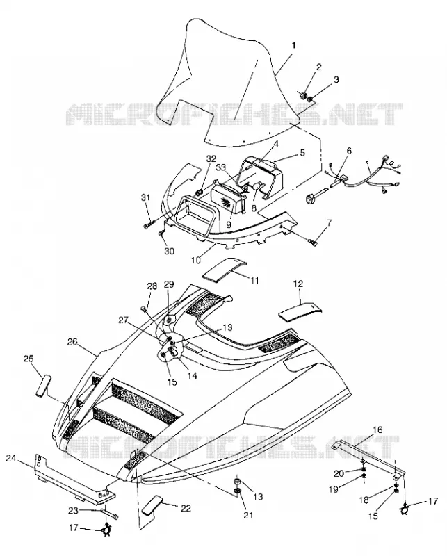 HOOD LITE TOURING 0983133 AND EUROPEAN LITE TOURNG E983133 (4941934193A009)