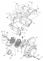 BLOWER HOUSING   RECOIL STARTER WIDETRAK GT 0972061 AND EUROPEAN WIDETRAK G (4938173817C009)