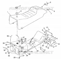 SEAT   GAS TANK 700 XCR 0985678(A) AND EUROPEAN 700 XCR E985678 (4943114311A006)
