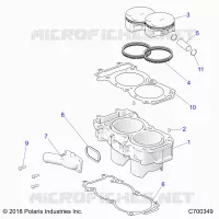 CYLINDER AND PISTON