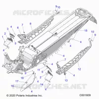 CHASSIS, CLUTCH GUARD, FOOTRESTS, AND RUNNINGBOARDS