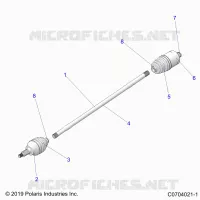 DRIVE TRAIN, HALF REAR SHAFT