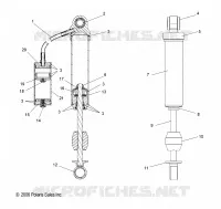 REAR TRACK SHOCK, INTERNAL COMPONENTS (7043216)