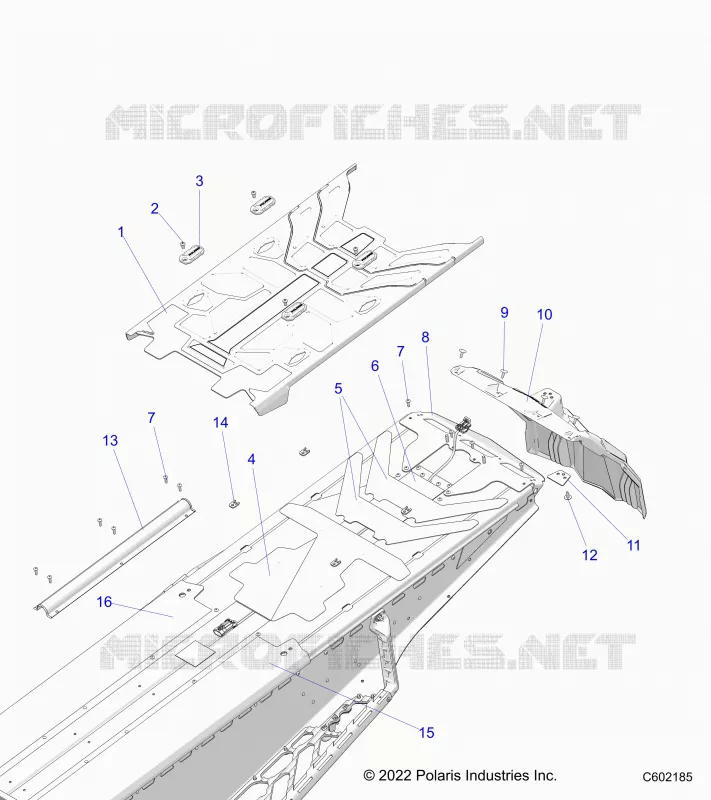 CHASSIS, REAR TUNNEL COVER, CLOSEOFF, AND SNOWFLAP