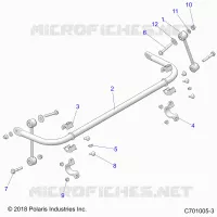 SUSPENSION, STABILIZER BAR, REAR