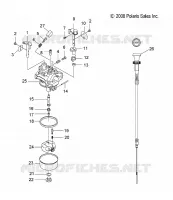 ENGINE, CARBURETOR AND CHOKE CABLE