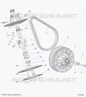 DRIVE TRAIN, SECONDARY CLUTCH