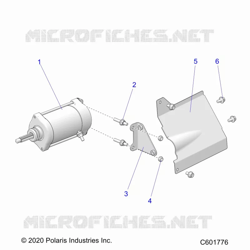 STARTER MOTOR/SHIELD