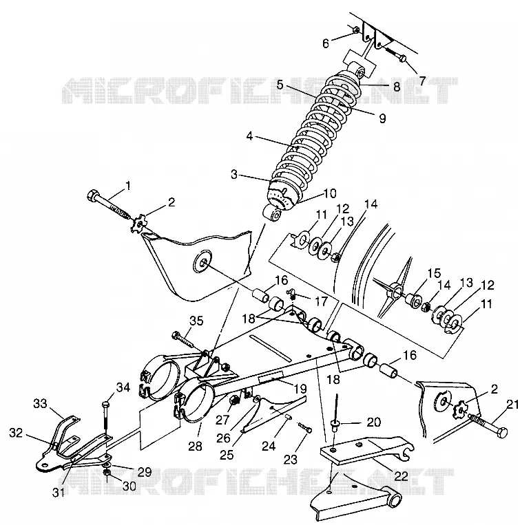 SWING ARM   SHOCK XPLORER 300 W969130 (4935903590C001)